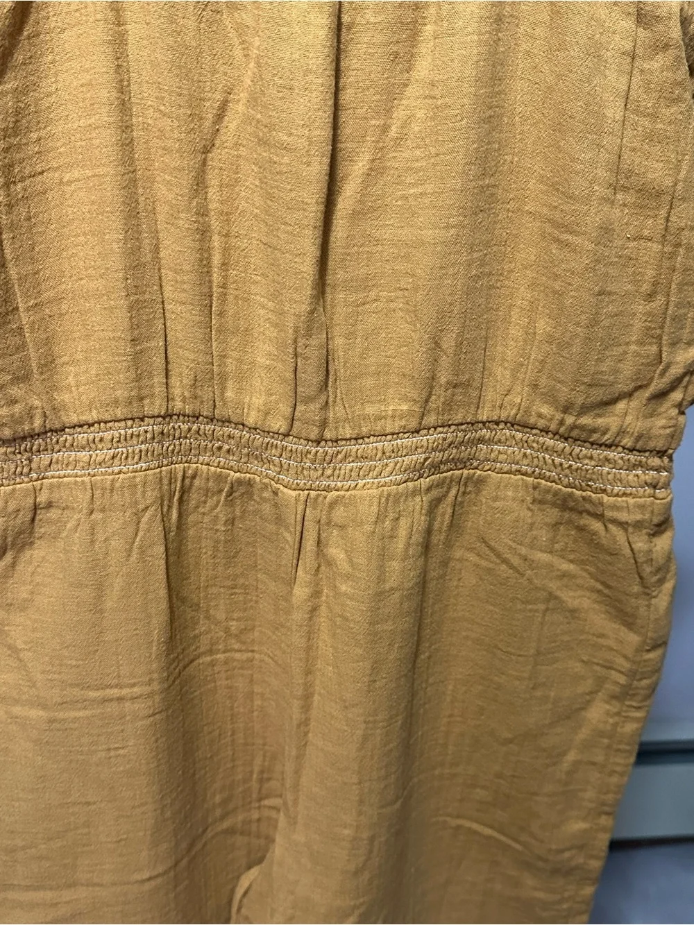 Kids Old Navy Mustard Tie-Shoulder Wide-Leg Jumpsuit